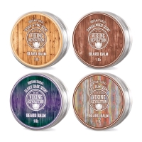 New Viking Revolution BEARD BALM 4 Pack - Sandalwood, Pine & Cedar, Bay Rum, Clary Sage