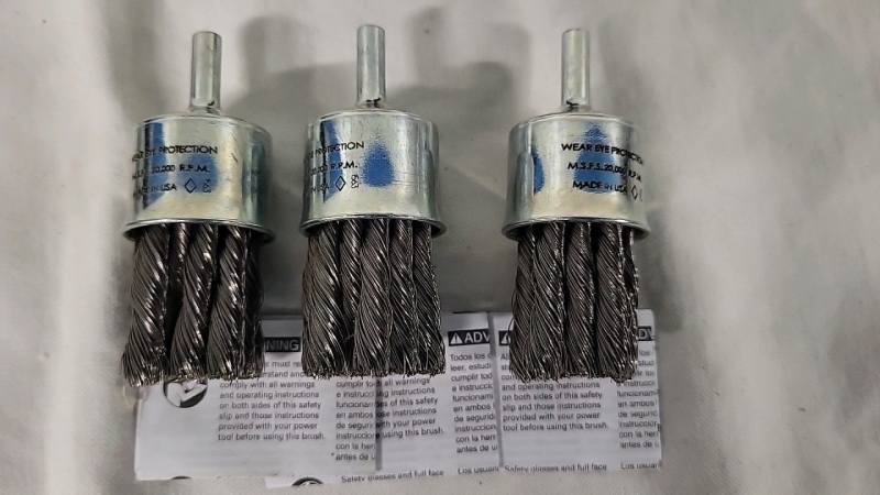 3 New 1" RUFTUF .010 AB Wire Brushes