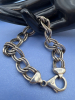 925 Italy Chunky Double oval Link Sterling Bracelet - 6