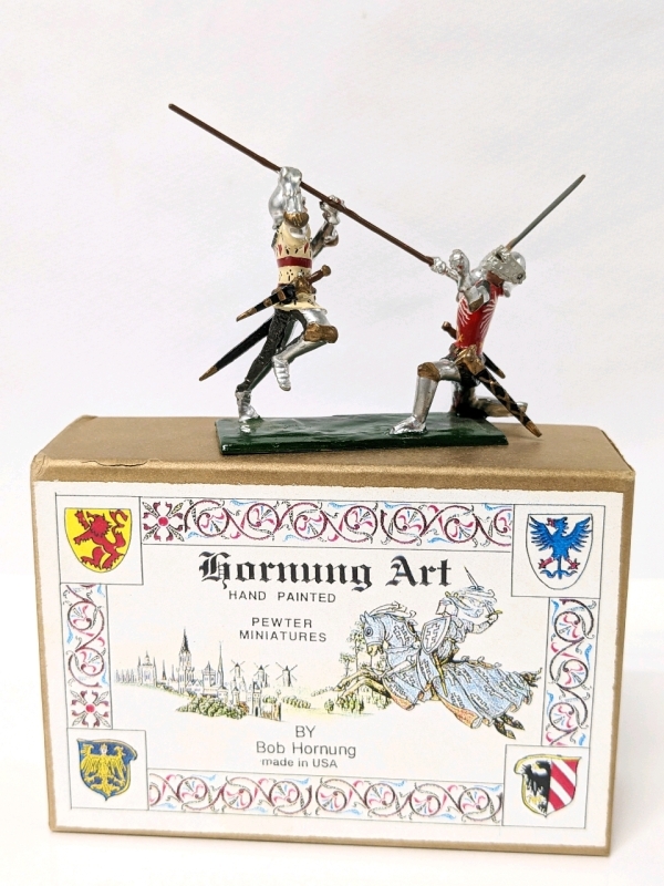 Hornung Art: " Poitiers 1356 " Vintage Lead Miniature in Box. Signed & Dated.