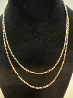 925 Sterling Vintage 35 inch Boxed Byzantine Chain