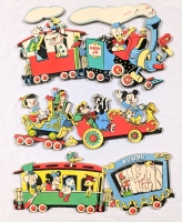 Vintage DISNEY Casey Jr Train Characters Cut-Out Wall Decor