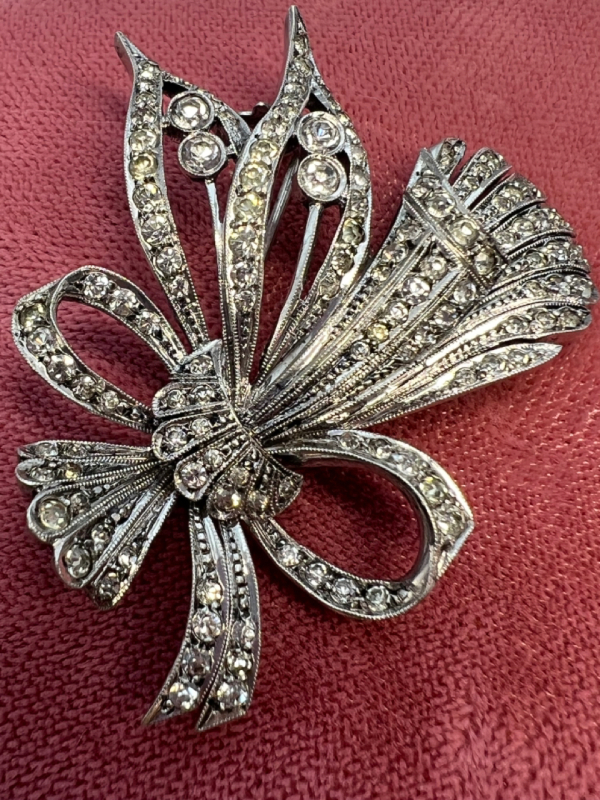 Spectacular Art Nouveau Birks Germany Marcasite Brooch