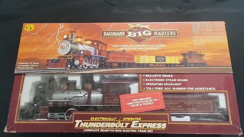 Vintage Bachmann Thunderbolt Express G Scale Model Train Set - 90011