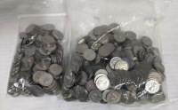 Over 2kg (over 4lbs) of Canadian Nickles.