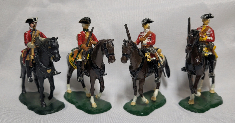 Britains ' Mounted Inniskilling Dragoons - 7 Years' War ' Toy Soldier Lead Miniatures