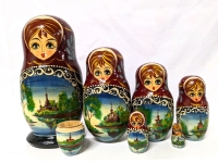 Signed Vintage Russian Nesting Dolls