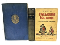 Vintage Hardcover Books: Mission to Moscow (1941), The Story of Treasure Island: Told in Pictures, The Complete Works of Shakespeare (1938)