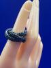 925 sterling Black Spinel style Rolling Ring Alfred Sung signed earrings - 4