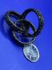 925 sterling Black Spinel style Rolling Ring Alfred Sung signed earrings - 5