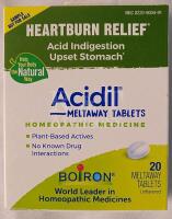 New 20 Boiron Acidil Melt away Tablets - Heartburn Relief