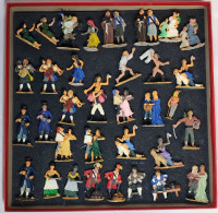 Pirates , Wenches & Priests Toy Lead Miniatures . 34pc Set in Box