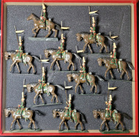 Napoleonic Wars French Light Horse Lancers Toy Soldier Lead Miniatures (10)