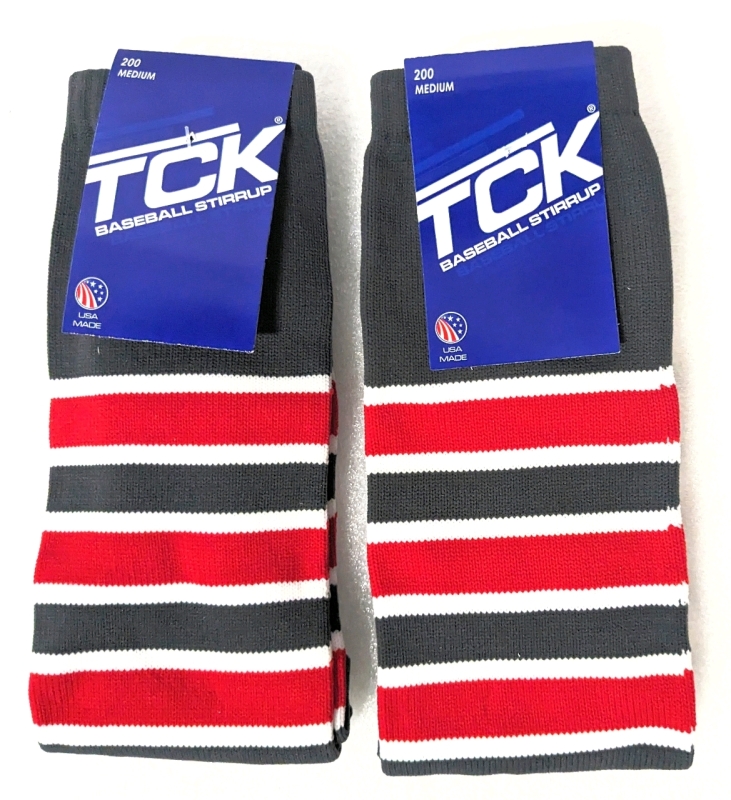 6 (SIX) New Pairs TCK Baseball Stirrups (200 Medium)