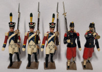 C.B.G. Mignot ' Napoleonic War ' Toy Soldier Lead Miniatures , 5pc Set