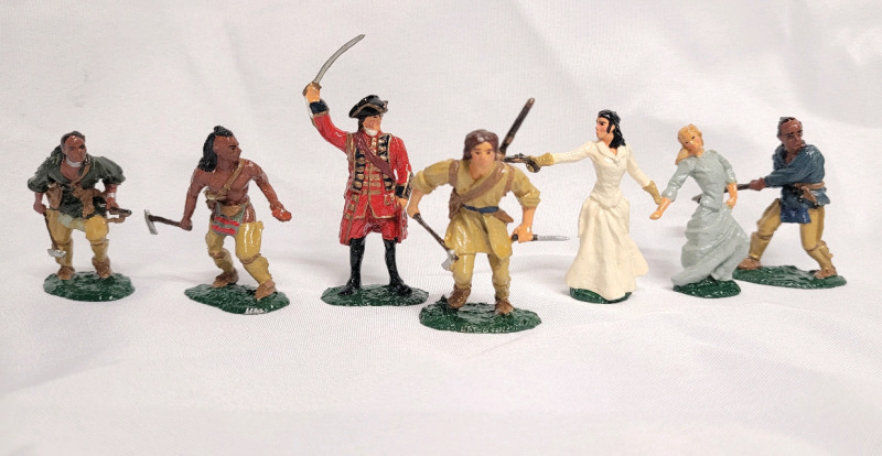 " Last of the Mohicans " Movie Character Toy Soldier Lead Miniatures , 7pc. Set