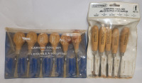 Footprint Sheffield England Carving Tool Sets , 2 Sets : No. 30 & No. 36 . Missing 1pc