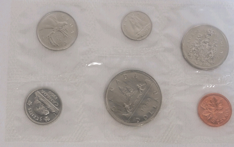 1968 Canadian Uncirculated Coin Set , Sealed