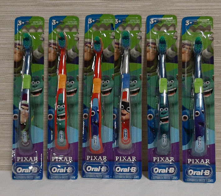 New, Pixar Tooth Brushes for those 3+ From Oral-B 6 per Box.