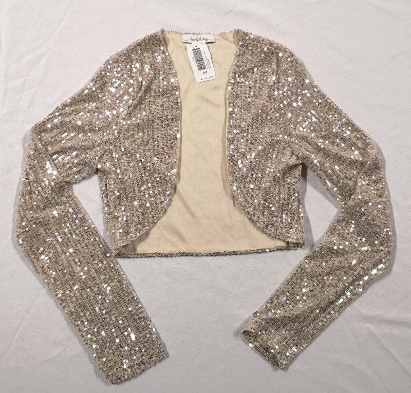 New Lovely Day sz Medium Women's Sequin Bolero jacket