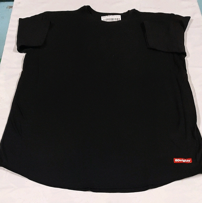 New 80/Eighty Men's Premium Long Body T-shirt. Size XL Colour- Black.