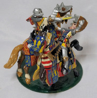 Hornung Art ' Mounted Kings in Combat ' Toy Soldier Lead Miniature