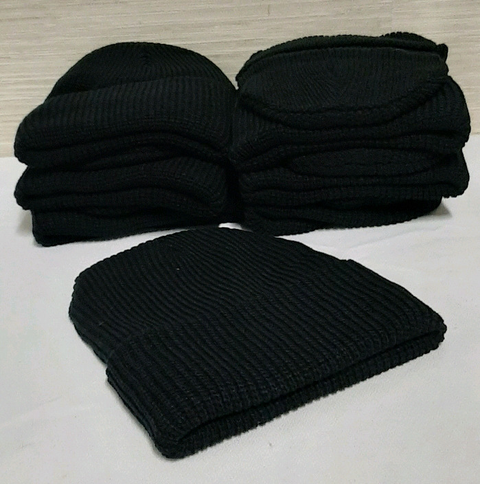 New, 12 Black Toques