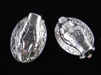 Whiting & Davis Snake Serpent Cobra Earrings Rhodium Plate