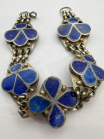 Wonderful Kuchi 5 Link Lapis Inlay Bracelet