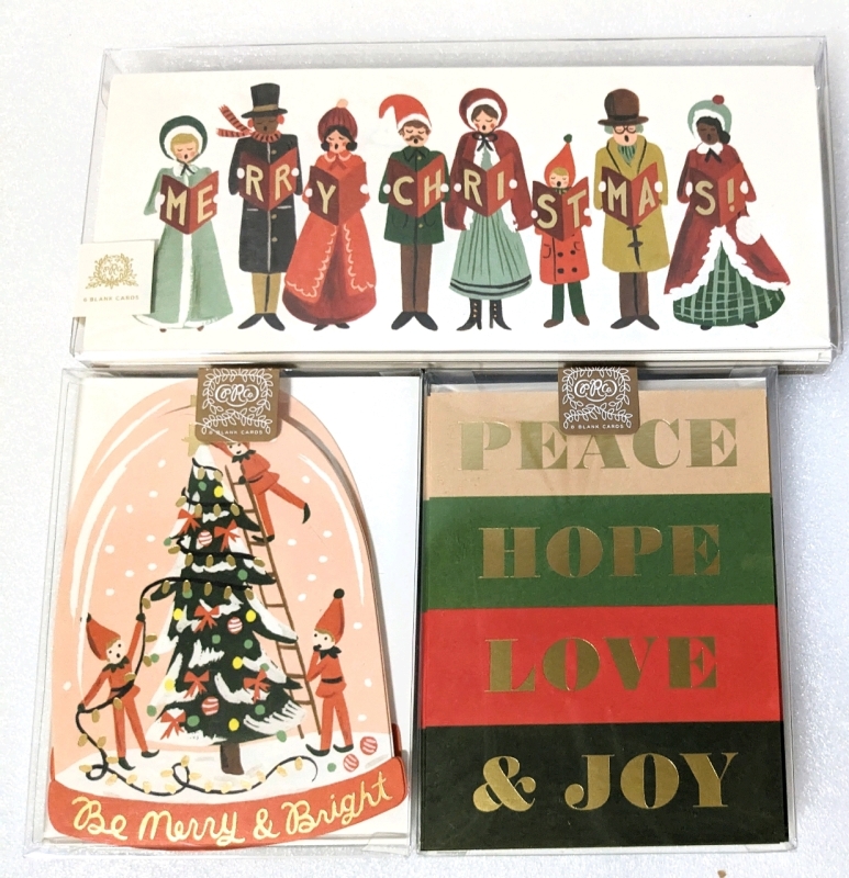 22 New Christmas Cards from RiflemanPaperCo.com (1 Pack of 6, 2 Packs of 8) Blank Inside.