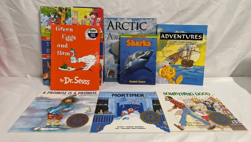 A Collection of 8 Children's Books - Featuring Robert Munsch and Dr. Seuss.