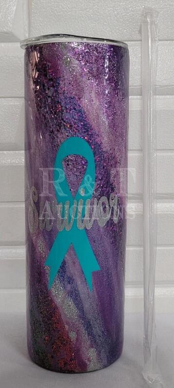 New Prostate Cancer Surviver 30oz. Tumbler w/Straw