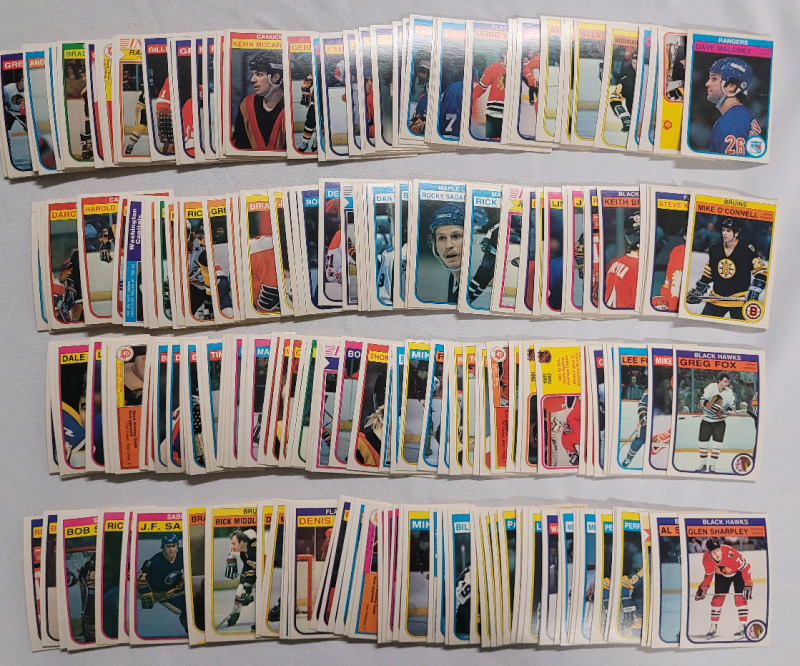 1982 - 1983 O Pee Chee NHL Hockey Trading Cards , 240+ Cards