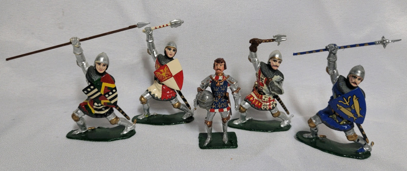 Hornung Art ' Tournament Knights On Foot ' Toy Soldier Lead Miniatures