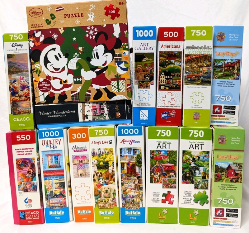 15 Jigsaw Puzzles: Disney, Americana+ (300-1000 pieces)