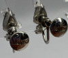 Sherman Vintage early Script signed Earrings Clear Rhinestone - 3