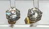 10K Gold 6 Claw Set Stone Earrings - 2