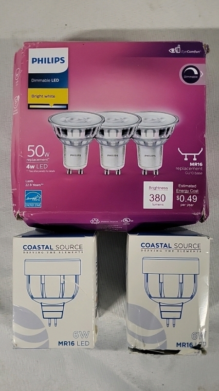 5 New MR16 LED Replacement Bulbs