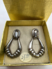 Vintage 925 Sterling Door Knocker Earrings Boxed