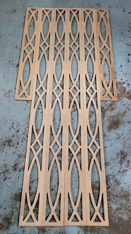 6 New Pieces of Unfinished Wood Trim