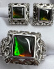 Korite Ammolite 925 Sterling Ring and Earring Set Howie