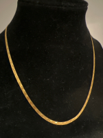 14K Yellow Gold Herringbone signed Chain