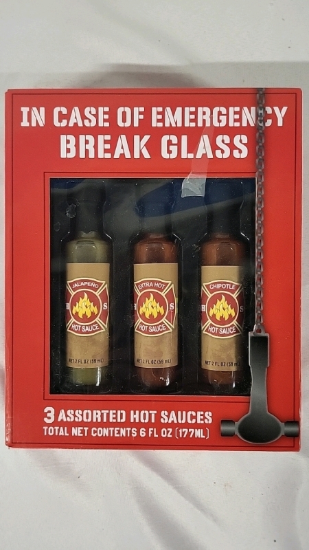 3 New Assorted Hot Sauces - 59ml - Past Date