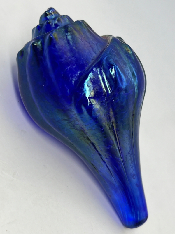 Fenton Carnival Glass Cobalt Blue Shell