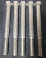 Five (5) Hex Head Bolts , 3/4"&times;8.5" - New