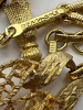 Vintage Francois Coro Signed<br/>Gold Tone Textured Leaves Necklace - 3
