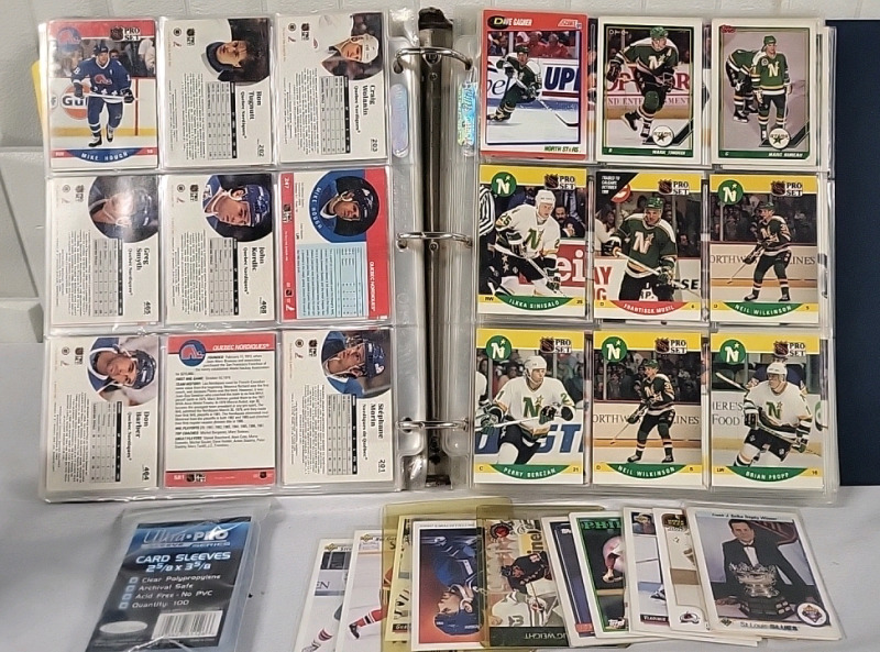 450+ NHL Hockey Cards with Binder & Sleeves