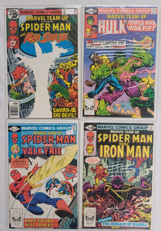 Vintage Marvel Comics MARVEL TEAM-UP Comics - Four (4) Issues