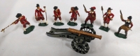 Painted Lead Miniature British Artillery Unit