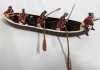 13 Piece Painted Lead Figure Rowboat Set. - 2